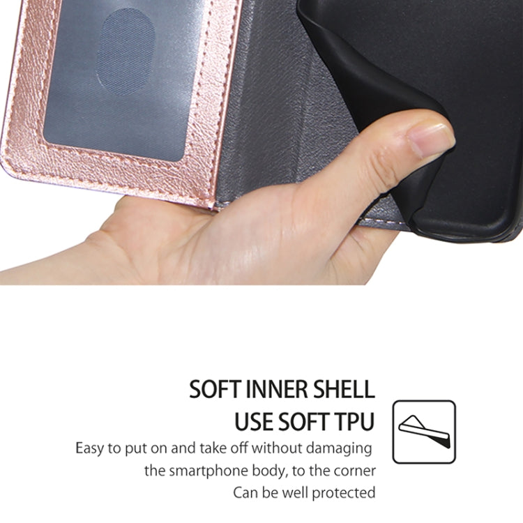 For Samsung Galaxy S25 5G Zipper Bag Leather Phone Case(Rose Gold) by buy2fix