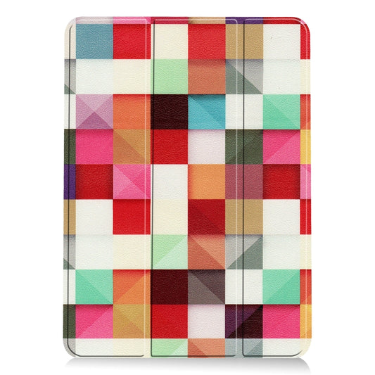 For iPad Air 11 2024 / 2022 / 2020 10.9 Colored Drawing Horizontal Flip Leather Case with Three-folding Holder & Sleep / Wake-up Function(Magic Cube) by buy2fix