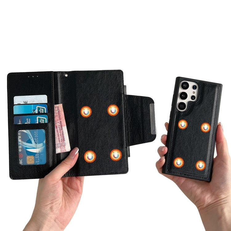 For Samsung Galaxy S25 5G Multifunctional 7-Card Wallet Leather Phone Case(Black) by buy2fix