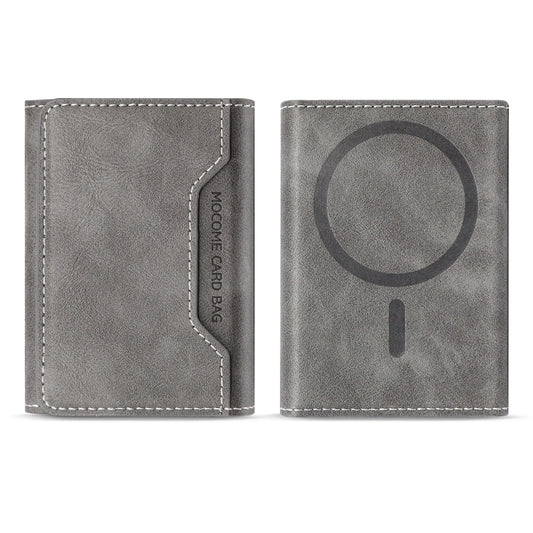 Pindun Multifunctional MagSafe Magnetic Wallet Card Bag Case With Retail Box(Grey) - Adhesive Card Holders by buy2fix | Online Shopping UK | buy2fix