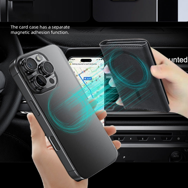 Pindun Multifunctional MagSafe Magnetic Wallet Card Bag Case With Retail Box(Purple) - Adhesive Card Holders by buy2fix | Online Shopping UK | buy2fix