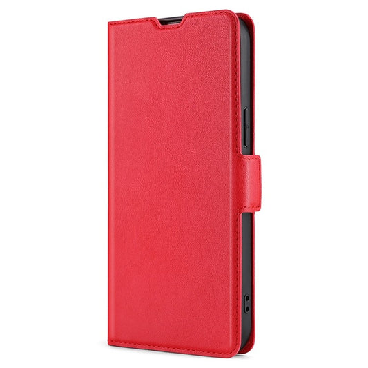 For Samsung Galaxy S25 5G Ultra-thin Voltage Side Buckle Horizontal Flip Leather Phone Case(Red) by buy2fix