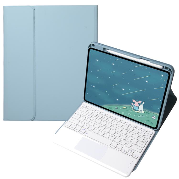 For OPPO Pad 3 / Pad 2 Candy Color Bluetooth Keyboard Leather Case,Square Keys with Touchpad(Misty Blue) - Others Keyboard by buy2fix | Online Shopping UK | buy2fix