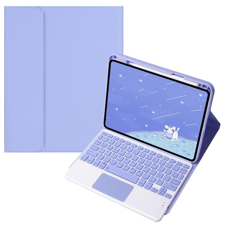 For OPPO Pad 3 / Pad 2 Candy Color Bluetooth Keyboard Leather Case,Square Keys with Touchpad(Light Purple) - Others Keyboard by buy2fix | Online Shopping UK | buy2fix