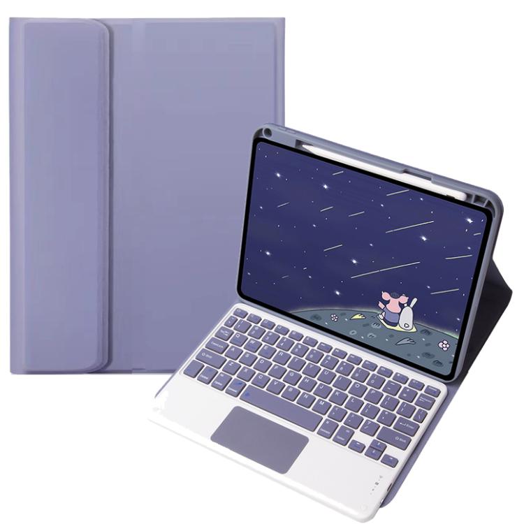 For OPPO Pad 3 / Pad 2 Candy Color Bluetooth Keyboard Leather Case,Square Keys with Touchpad(Lavender Grey) - Others Keyboard by buy2fix | Online Shopping UK | buy2fix