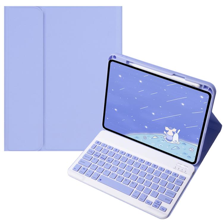 For OPPO Pad 3 / Pad 2 Candy Color Bluetooth Keyboard Leather Case, Square Keys(Light Purple) - Others Keyboard by buy2fix | Online Shopping UK | buy2fix