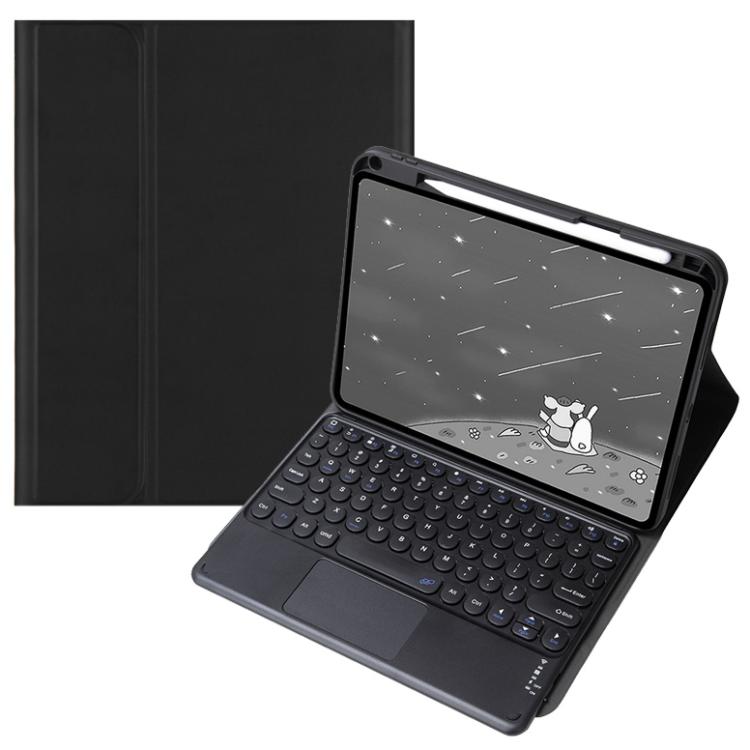 For OPPO Pad 3 / Pad 2 Candy Color Bluetooth Keyboard Leather Case, Round Key with Touchpad(Black) - Others Keyboard by buy2fix | Online Shopping UK | buy2fix