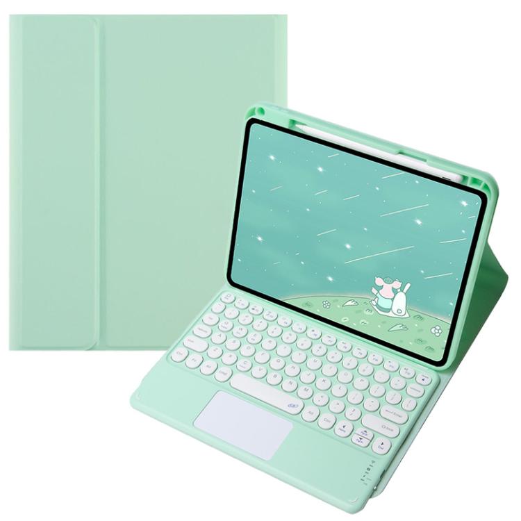 For OPPO Pad 3 / Pad 2 Candy Color Bluetooth Keyboard Leather Case, Round Key with Touchpad(Light Green) - Others Keyboard by buy2fix | Online Shopping UK | buy2fix