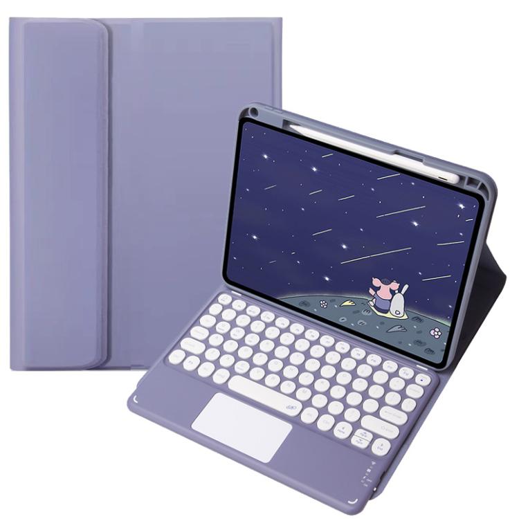 For OPPO Pad 3 / Pad 2 Candy Color Bluetooth Keyboard Leather Case, Round Key with Touchpad(Lavender Grey) - Others Keyboard by buy2fix | Online Shopping UK | buy2fix