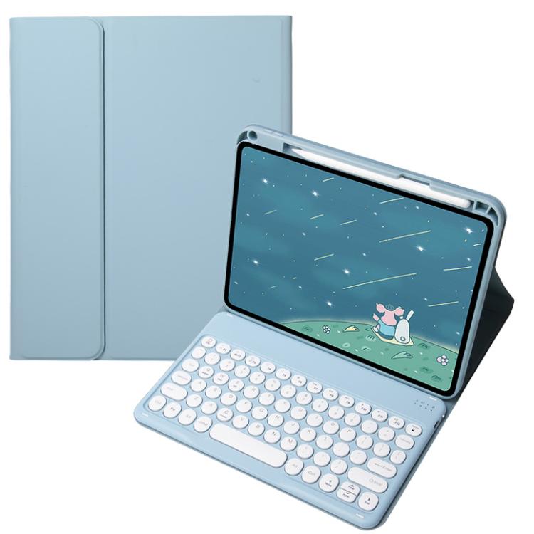 For OPPO Pad 3 / Pad 2 Candy Color Bluetooth Keyboard Leather Case, Round Key(Misty Blue) - Others Keyboard by buy2fix | Online Shopping UK | buy2fix
