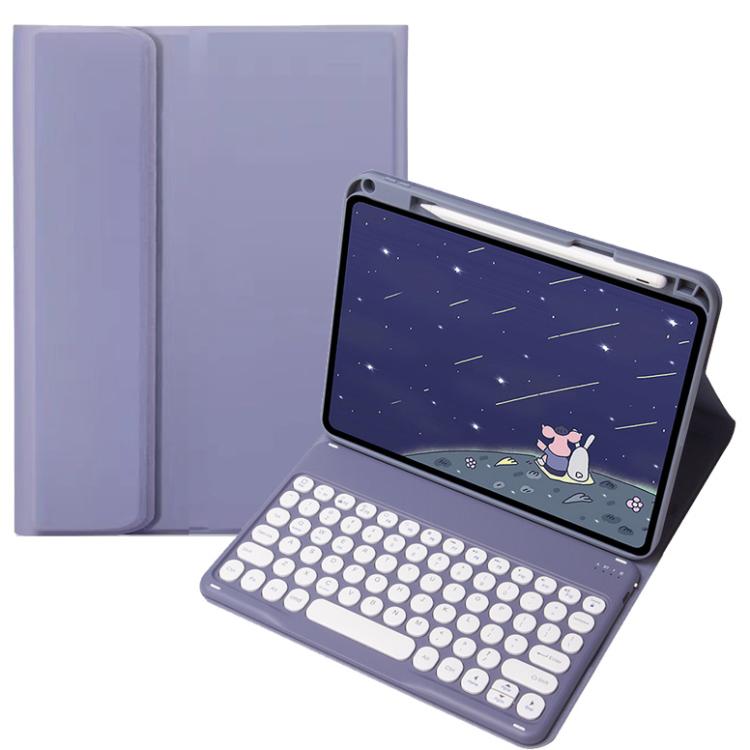 For OPPO Pad 3 / Pad 2 Candy Color Bluetooth Keyboard Leather Case, Round Key(Lavender Grey) - Others Keyboard by buy2fix | Online Shopping UK | buy2fix