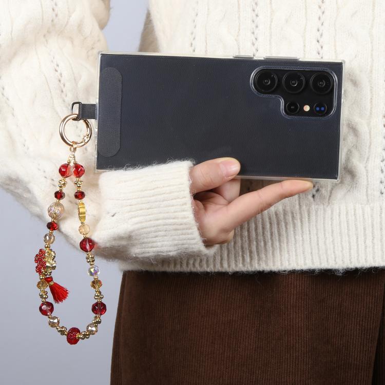 True Lover Knot Bead Chain Anti-Lost Phone Short Lanyard(Pink) - Lanyards & Wrist Straps by buy2fix | Online Shopping UK | buy2fix