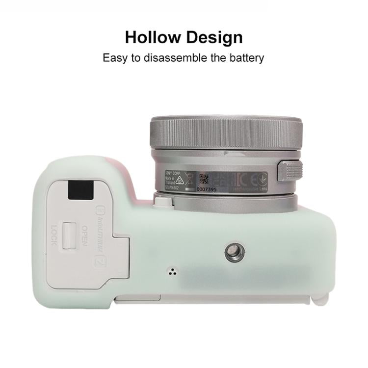 For Sony ZV-E10 II / ZV-E10M2 Litchi Texture Soft Silicone Protective Case(Jelly Pink Green) - Protective Case by buy2fix | Online Shopping UK | buy2fix