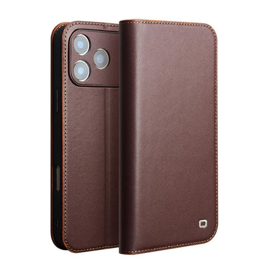 For iPhone 17 Pro QIALINO Classic Gen2 Genuine Leather Phone Case(Brown) - iPhone 17 Pro Cases by QIALINO | Online Shopping UK | buy2fix