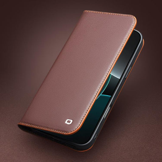 For iPhone 17 Pro QIALINO Classic Gen2 Genuine Leather Phone Case(Brown) - iPhone 17 Pro Cases by QIALINO | Online Shopping UK | buy2fix