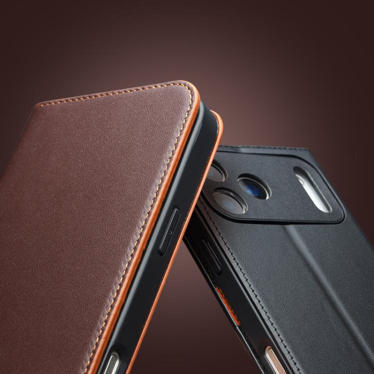For iPhone 17 Pro QIALINO Classic Gen2 Genuine Leather Phone Case(Brown) - iPhone 17 Pro Cases by QIALINO | Online Shopping UK | buy2fix