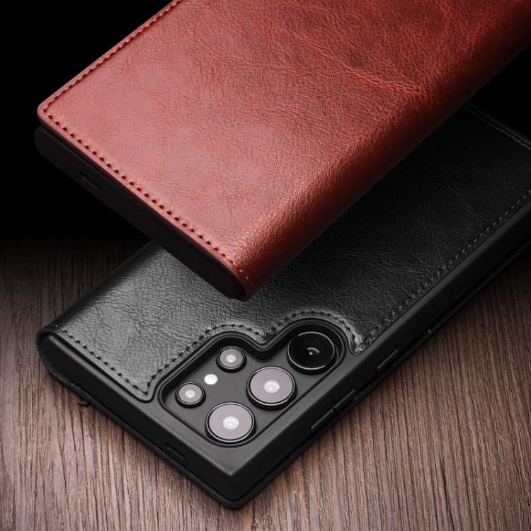 For Samsung Galaxy S25+ 5G QIALINO Genuine Leather Phone Case(Brown) by QIALINO