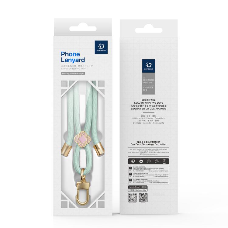DUX DUCIS Garden Series Begonia Pattern Adjustable Crossbody Phone Lanyard(Light Green) - Lanyards & Wrist Straps by DUX DUCIS | Online Shopping UK | buy2fix