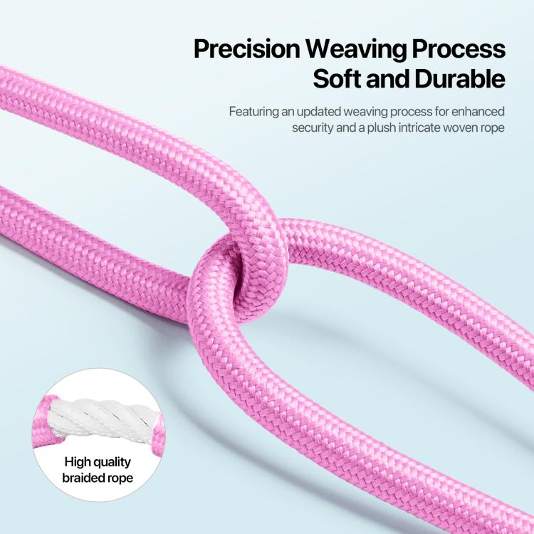 DUX DUCIS Garden Series Begonia Pattern Adjustable Crossbody Phone Lanyard(Pink) - Lanyards & Wrist Straps by DUX DUCIS | Online Shopping UK | buy2fix
