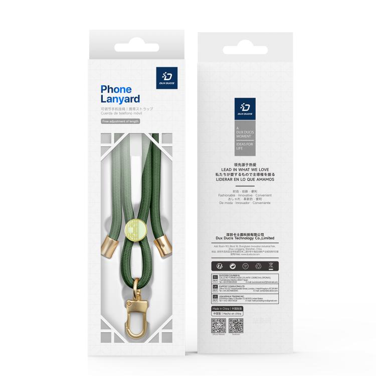 DUX DUCIS Garden Series Tile Pattern Adjustable Crossbody Phone Lanyard(Army Green) - Lanyards & Wrist Straps by DUX DUCIS | Online Shopping UK | buy2fix