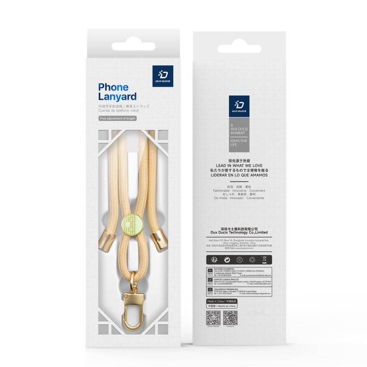 DUX DUCIS Garden Series Tile Pattern Adjustable Crossbody Phone Lanyard(Glaze Yellow) - Lanyards & Wrist Straps by DUX DUCIS | Online Shopping UK | buy2fix