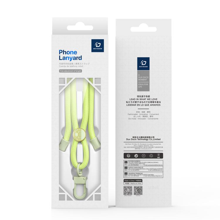 DUX DUCIS Garden Series Tile Pattern Adjustable Crossbody Phone Lanyard(Green Yellow) - Lanyards & Wrist Straps by DUX DUCIS | Online Shopping UK | buy2fix