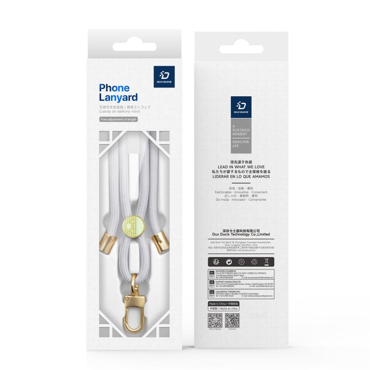 DUX DUCIS Garden Series Tile Pattern Adjustable Crossbody Phone Lanyard(Grey) - Lanyards & Wrist Straps by DUX DUCIS | Online Shopping UK | buy2fix