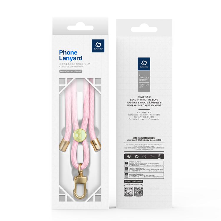 DUX DUCIS Garden Series Tile Pattern Adjustable Crossbody Phone Lanyard(Light Pink) - Lanyards & Wrist Straps by DUX DUCIS | Online Shopping UK | buy2fix