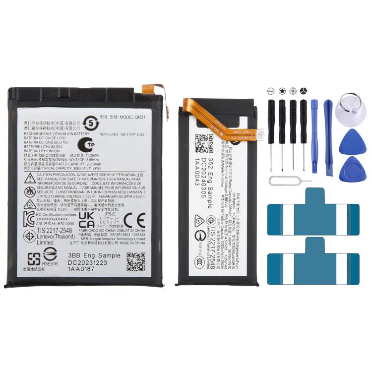 For Motorola Razr 50 QR31/QR11 2935mAh/998mAh Battery Replacement - For Motorola by buy2fix | Online Shopping UK | buy2fix