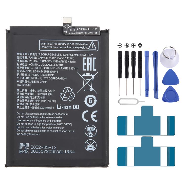 For ZTE V40S / Axon 40 SE Li3844T45P8h896546 4520mAh Battery Replacement - For ZTE by buy2fix | Online Shopping UK | buy2fix
