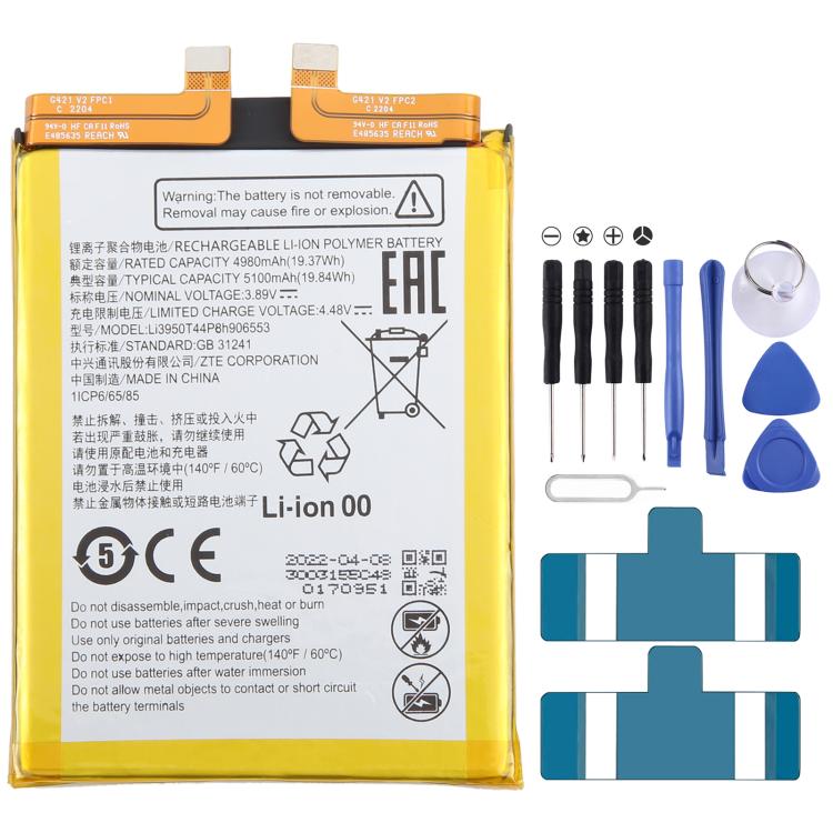 For ZTE Voyage 20 Pro Li3950T44P8h906553 4980mAh Battery Replacement - For ZTE by buy2fix | Online Shopping UK | buy2fix