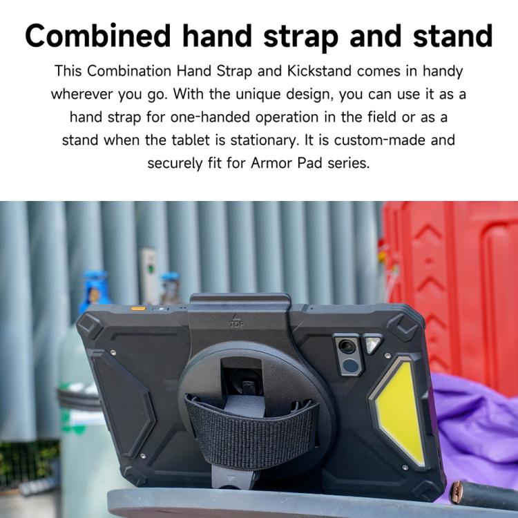 Ulefone UAS02 Tablet Hand Strap Holder for Ulefone Armor Pad 4 / 4 Ultra(Black) - Ring Holder by Ulefone | Online Shopping UK | buy2fix