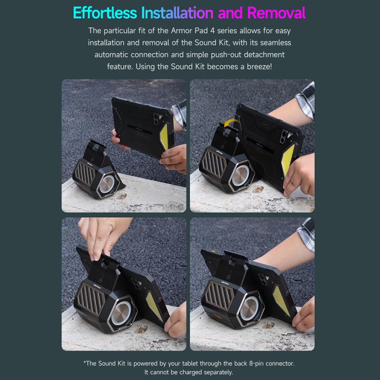 Ulefone Portable Holder Wireless Bluetooth Speaker for Ulefone Armor Pad 4 / 4 Ultra(Black) - Desktop Speaker by Ulefone | Online Shopping UK | buy2fix
