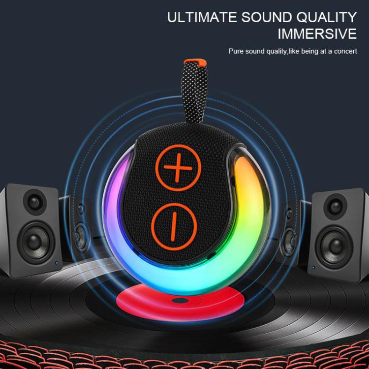 Portable Outdoor RGB Light Bluetooth Speaker Desktop Subwoofer(Blue) - Desktop Speaker by buy2fix | Online Shopping UK | buy2fix