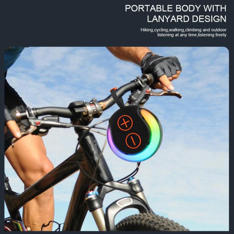 Portable Outdoor RGB Light Bluetooth Speaker Desktop Subwoofer(Black) - Desktop Speaker by buy2fix | Online Shopping UK | buy2fix