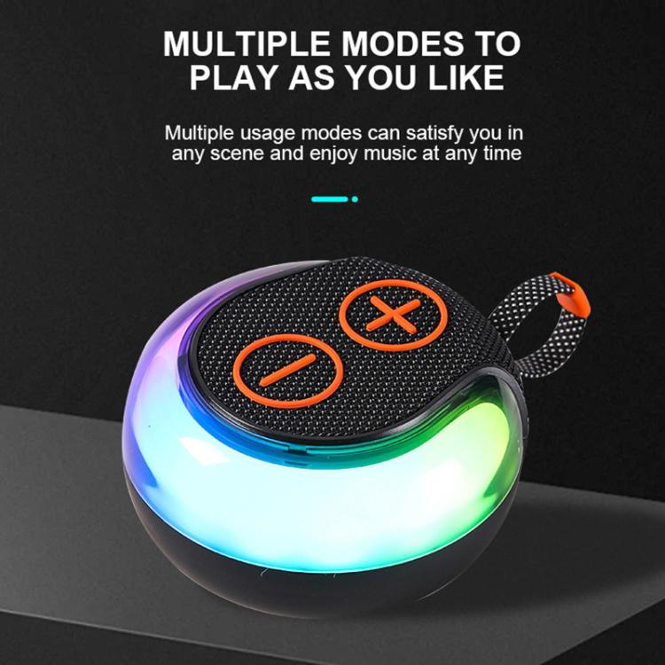 Portable Outdoor RGB Light Bluetooth Speaker Desktop Subwoofer(Blue) - Desktop Speaker by buy2fix | Online Shopping UK | buy2fix
