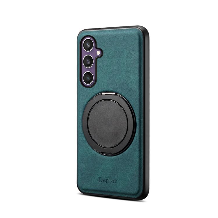 For Samsung Galaxy S23 FE 5G Denior A14 Skin Feel Rotating Holder MagSafe Phone Case(Blue) - Galaxy S23 FE 5G Cases by Denior | Online Shopping UK | buy2fix