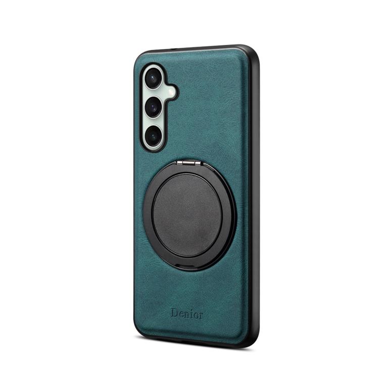 For Samsung Galaxy S24 FE 5G Denior A14 Skin Feel Rotating Holder MagSafe Phone Case(Blue) - Galaxy S24 FE 5G Cases by Denior | Online Shopping UK | buy2fix