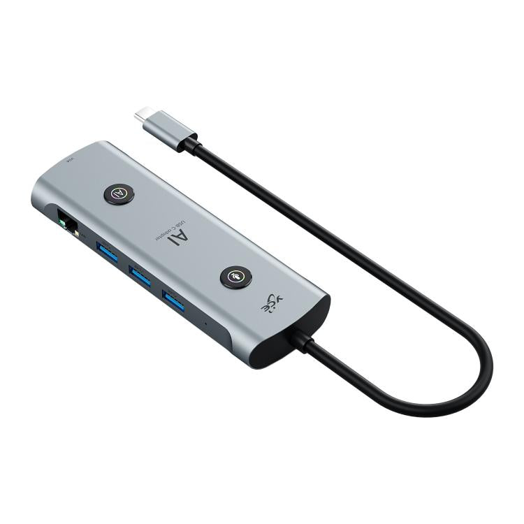 YCE V261 13 in 1 USB-C / Type-C HUB Adapter AI Docking Station(Grey) - USB HUB by buy2fix | Online Shopping UK | buy2fix