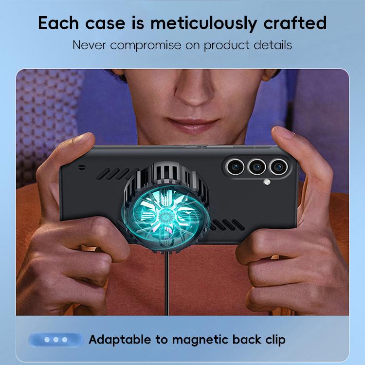 For Samsung Galaxy S24+ 5G All-inclusive Lens Frameless Graphene Cooling Phone Case(Orange) - Galaxy S24+ 5G Cases by buy2fix | Online Shopping UK | buy2fix