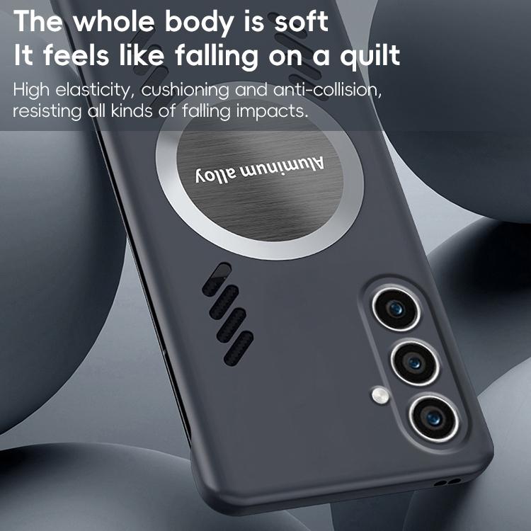 For Samsung Galaxy S24+ 5G All-inclusive Lens Frameless Graphene Cooling Phone Case(Black) - Galaxy S24+ 5G Cases by buy2fix | Online Shopping UK | buy2fix
