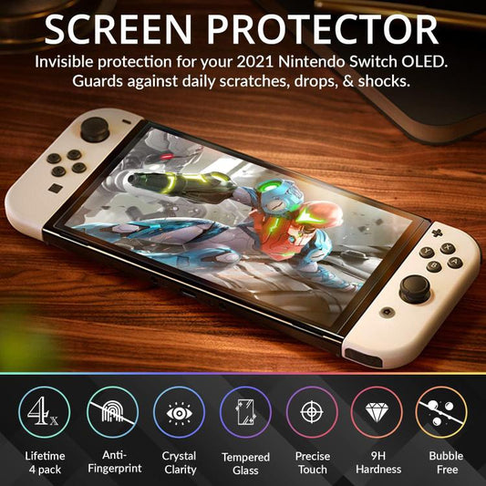 For Nintendo Switch OLED 2.5D High Aluminum Tempered Glass Screen Protector - Tempered Glass by buy2fix | Online Shopping UK | buy2fix