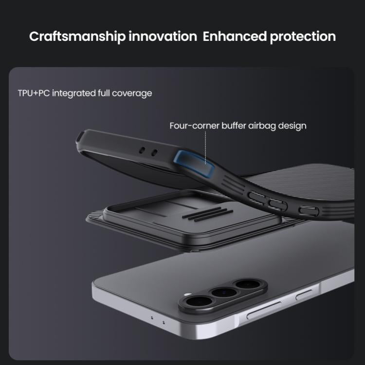 For Samsung Galaxy A56 5G NILLKIN Black Mirror Pro Series Camshield PC Phone Case(Green) - Galaxy Phone Cases by NILLKIN | Online Shopping UK | buy2fix