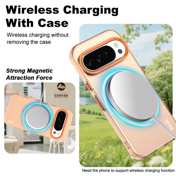 For Google Pixel 10 / Pixel 10 Pro IMAK Candy Series Shockproof MagSafe Phone Case(Orange) - Google Cases by imak | Online Shopping UK | buy2fix