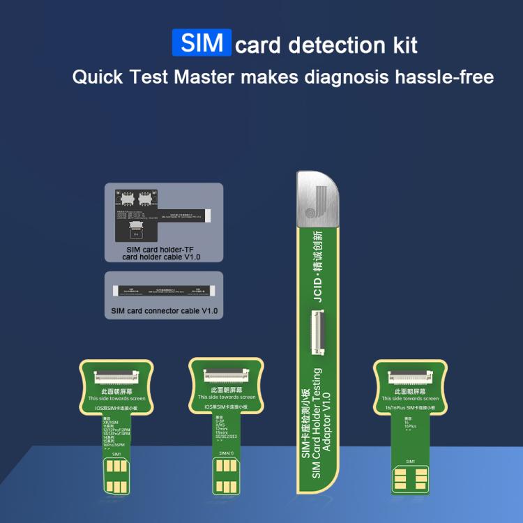 JCID V1S Pro / V1SE SIM Card Holder Testing Set for iPhone 5-16 / Android SIM + TF Card - Test Tools by JCID | Online Shopping UK | buy2fix