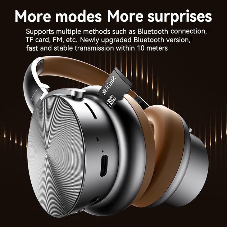 A53 Over-Ear Retro Metal ANC Active Noise Reduction Bluetooth Headset(Black) - Headset & Headphone by buy2fix | Online Shopping UK | buy2fix