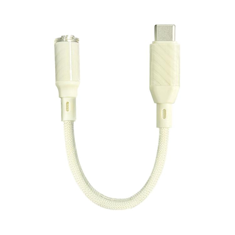 09U-JT Type-C to 3.5mm Earphone Audio Adapter(Apricot) - Audio Adapter by buy2fix | Online Shopping UK | buy2fix