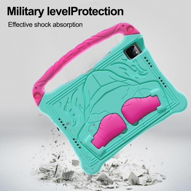 For iPad Pro 11 2024 Boxing Series Kickstand EVA Shockproof Tablet Case with Shoulder Strap(Mint Rose Red) - iPad Pro 11 2024 Cases by buy2fix | Online Shopping UK | buy2fix