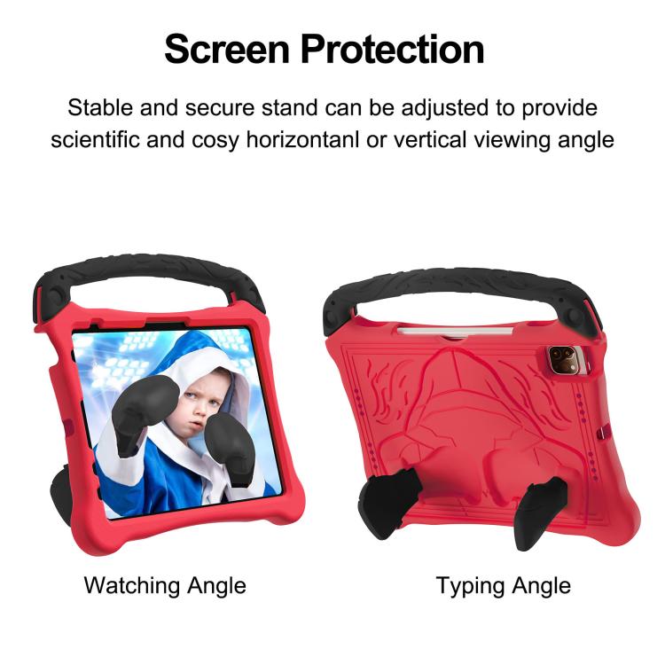 For iPad Pro 11 2024 Boxing Series Kickstand EVA Shockproof Tablet Case with Shoulder Strap(Red Black) - iPad Pro 11 2024 Cases by buy2fix | Online Shopping UK | buy2fix