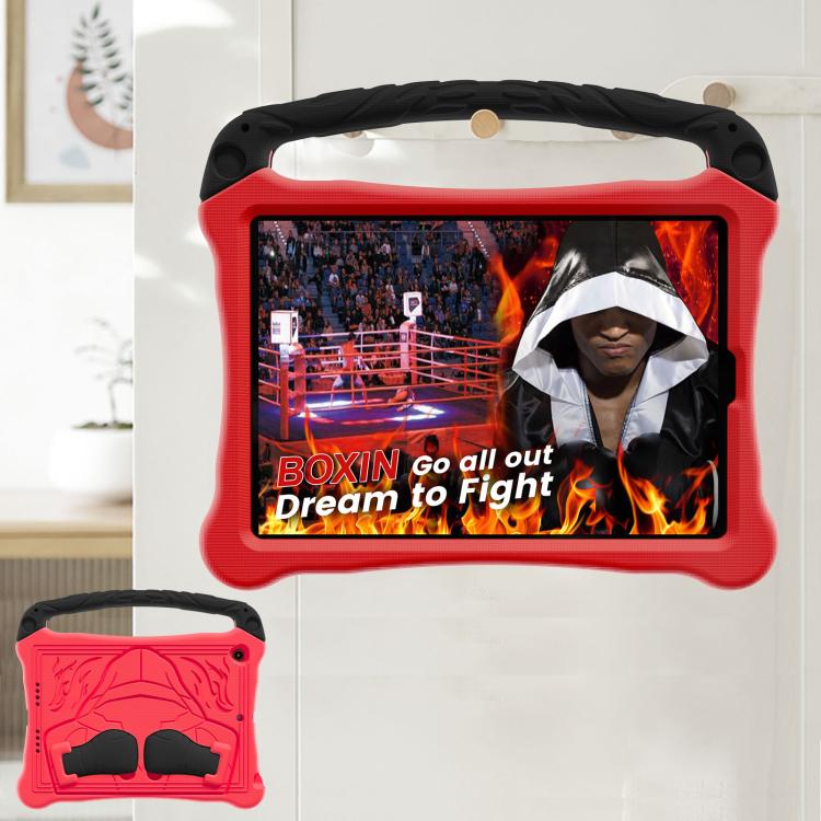 For iPad 10.2 2021 / 2020 / 2019 Boxing Series Kickstand EVA Shockproof Tablet Case with Shoulder Strap(Red Black) - iPad 10.2 Cases by buy2fix | Online Shopping UK | buy2fix